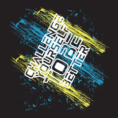 Motivational and inspirational quotes lettering text effect typography dark t shirt design
