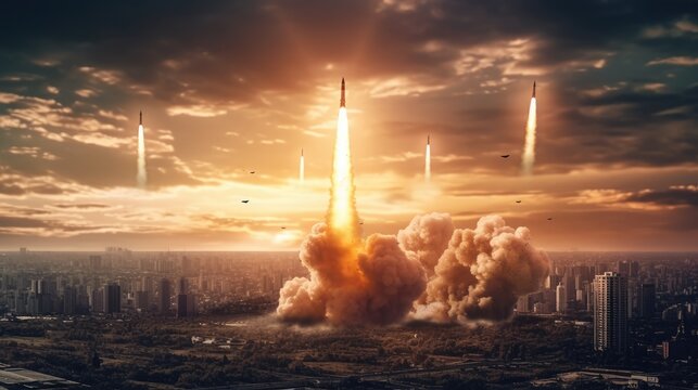 misile fire in the sky