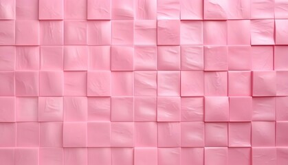Pink square mosaic tiles, modern texture background.
