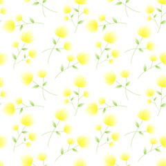 seamless pattern of yellow flower