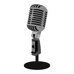 vintage microphone podcast vector png