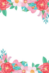 Fototapeta na wymiar Pink flower bouquet Frames
