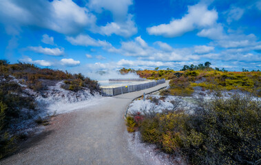Fototapeta premium Amazing walk along thermal wonderland