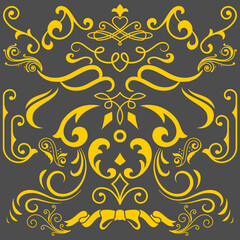 vintage floral elements design luxury invitations or greeting cards