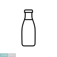 Milk Bottle icon vector. Dairy product sign