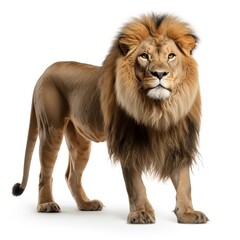 a lion in white background