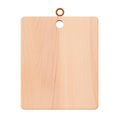 wooden cutting board isolated on transparent background cutout