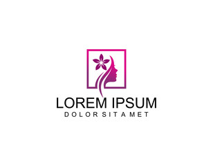 natural beauty salon and hair treatment logo