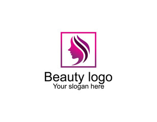 Beauty logo salon and hair treatment logo design template