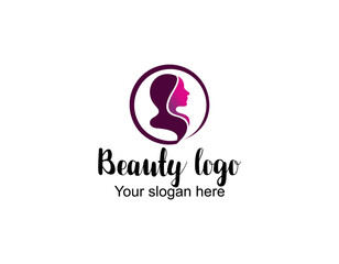 Beauty logo salon and hair treatment logo design template