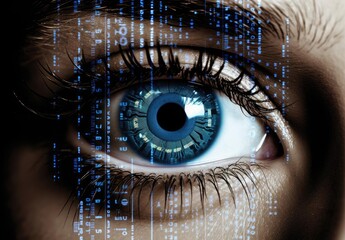 A microchip in a person's eye