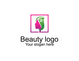 women face with flower logo design and business card. natural women logo for beauty salon  spa  cosmetic  and skin care. luxury feminine template.