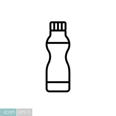 Drinkable yoghurt bottle vector icon