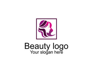 natural beauty salon and hair treatment logo in gold and metal color