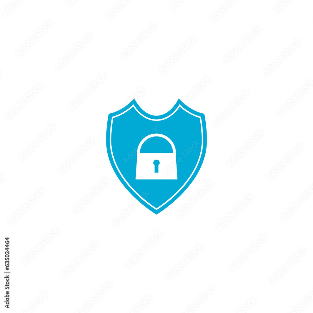 Poster security padlock icon isolated on transparent background