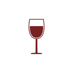 Wine glass icon isolated on transparent background