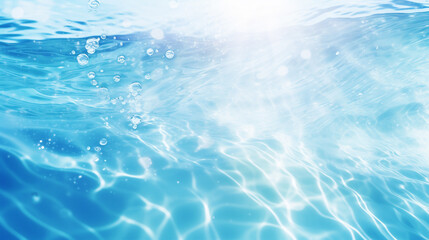 blue water background. Generative Ai. 