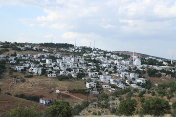 Obraz premium View of Beyazevler in Egil district of Diyarbakir, July 19, 2023, Egil, Diyarbakir, Turkey