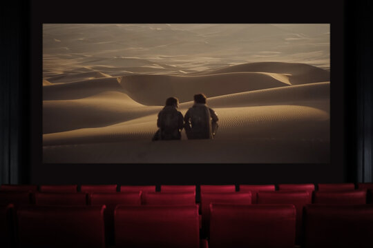 Dune Part Two movie in the cinema. Astana, Kazakhstan - May 15, 2023.