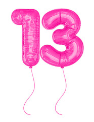 Pink Balloons Number 13