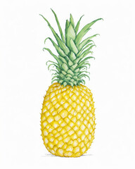 Pineapple watercolor, AI generate