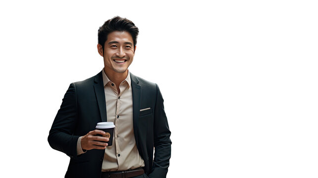 Asian male businessman, young executive Banking Finance Analyst