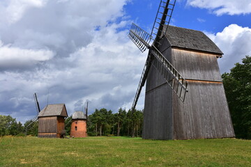 wiatrak, młyn, Wielkopolski Park Etnograficzny w Dziekanowicach, stary, architektura,   © Albin Marciniak