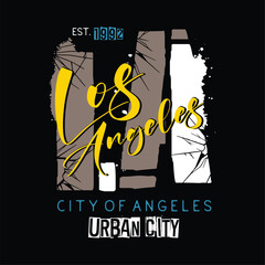 Los angeles clothing design for print t shirt and etc