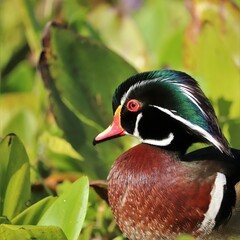 Gorgeous Male Wood Duck Silver Springs State Park Ocala Marion County Florida 