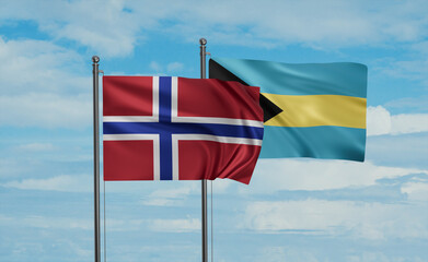 Bahamas and Norway flag