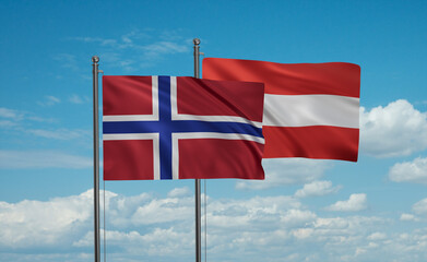 Austria and Norway flag