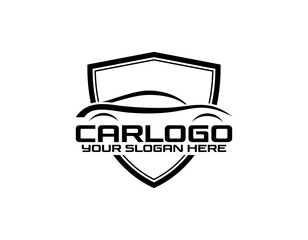 Race car symbol logo template  stylized vector silhouette