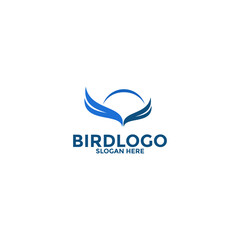 Bird logo design abstract, Flying Bird logo vector template