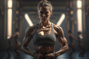 A beautiful strong woman exercising.
Generative AI