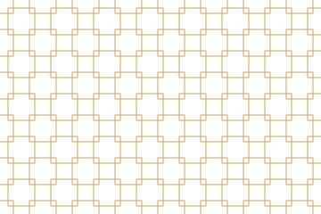 Geometric seamless pattern, ornamental repeat background in oriental and art deco style with square grid line, png transparent.