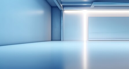 3D Empty Light Room. Created With Generative AI Technology