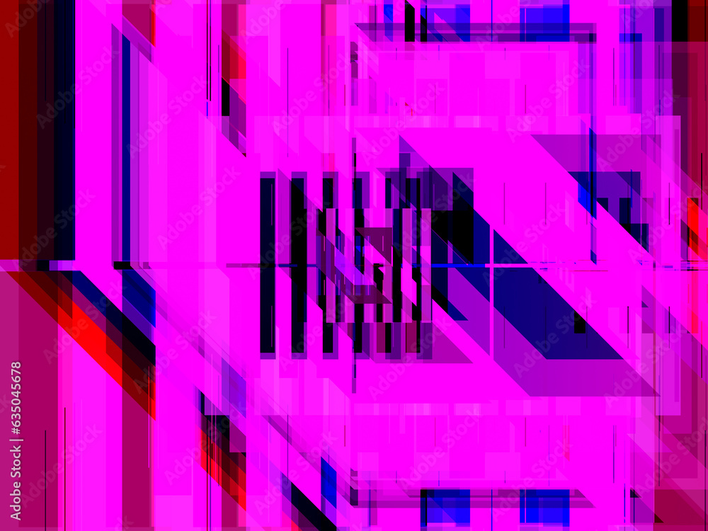 Wall mural background with geometric shapes for designer, effect of interference and noise from lines. wallpape