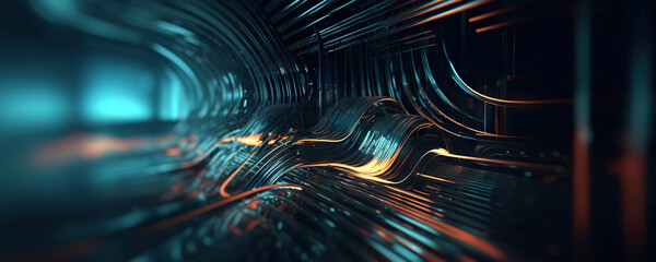 Abstract digital background. Can be used for technological processes, neural networks and AI, digital storages, sound and graphic forms, science, education, etc.
