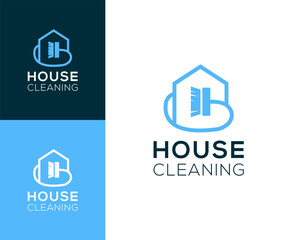 House cleaning logo design vector illustration inspiration