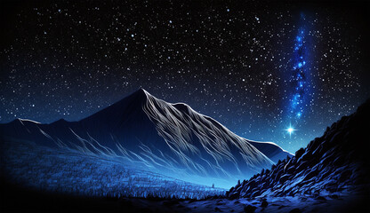 Naklejka premium aurora borealis in the mountains
