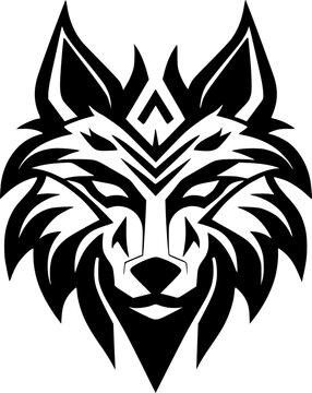 recommend clip art: Wolf | Black and White Vector illustration