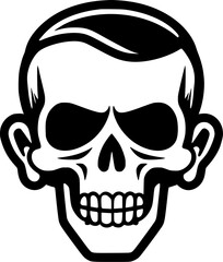 Skull | Minimalist and Simple Silhouette - Vector illustration