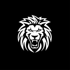 Fototapeta premium Lion | Black and White Vector illustration