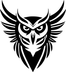 Owl - Minimalist and Flat Logo - Vector illustration