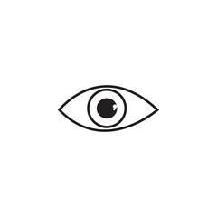 Eye vector logo design template. Modern minimal flat design style