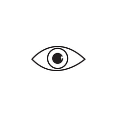 Eye vector logo design template. Modern minimal flat design style