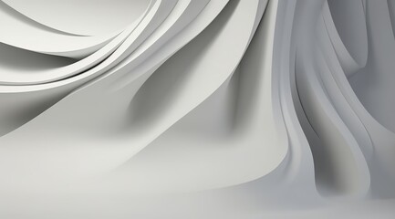 Abstract White Background With 3D Render. Created With Generative AI Technology