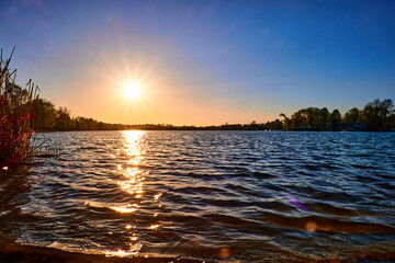 sunrise over the lake