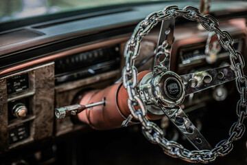 Oldtimer car interior