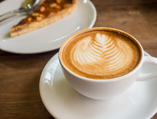 beautiful coffee pattern with pie background